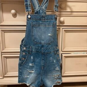 Altered state NWT Denim Distressed Overalls